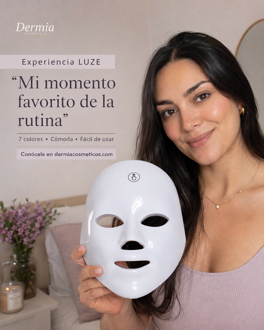 LUZE™ by DERMIA | Máscara facial LED recargable de 7 colores
