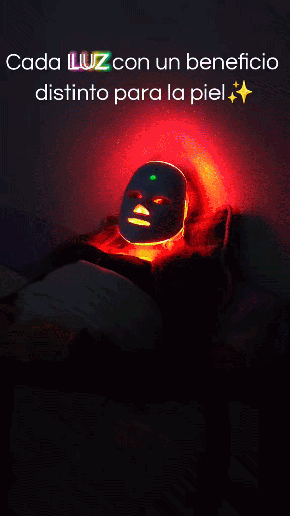 Demostración de uso de la mascarilla LED facial LUZE