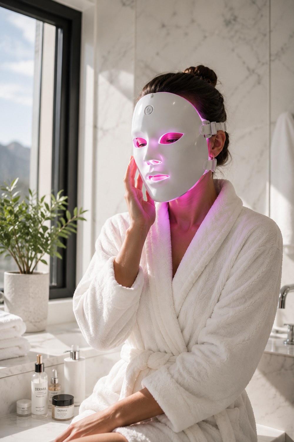 LUZE™ by DERMIA | Máscara facial LED recargable de 7 colores